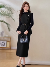 现货2026春季法式时尚潮流舒适洋气带高级感磨毛棉质感马甲三件套，女装套装/套裙，众宇琦