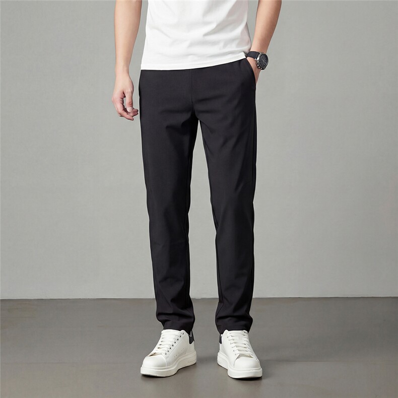 修身小脚裤男春直筒修身弹力夏纯色松紧腰运动裤休闲裤BK901-P58，女装休闲裤，星座310A-4