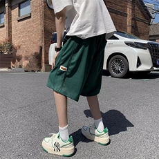 抽绳休闲短裤男夏季薄款运动五分裤高级痞帅高街篮球裤，男装休闲裤，星座716-2