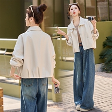 皮衣外套女春秋季2026新款小个子港风复古高级感皮夹克机车，女装皮衣，秀美人生