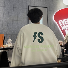 特P25控48秋冬新款男士圆领卫衣宽松休闲日常百搭上衣WQ2435，男装卫衣，电商B370