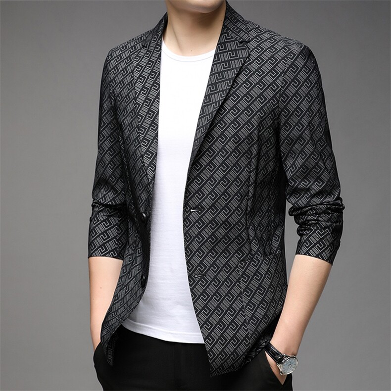 AG1253钱塘2020-3春秋薄款时尚休闲简约中青年男士西服外套P122,男装西服,钱塘207-3