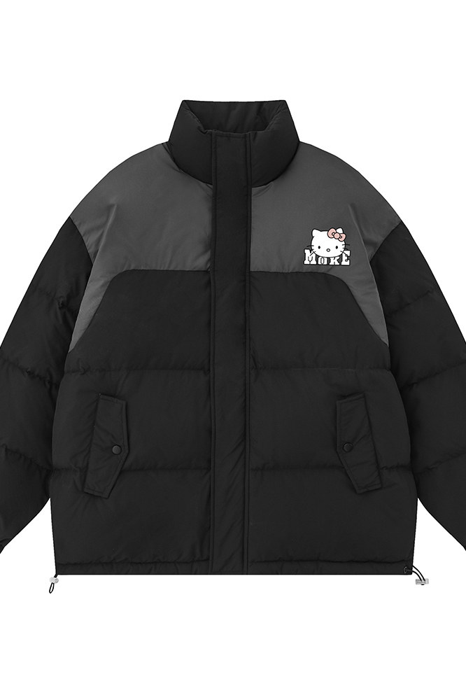 白底冬季时尚百搭宽松字母印花棉服外套TPMY64301特批P85控138,男装棉衣,电商A268-1