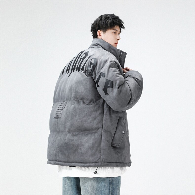麂皮绒棉衣男潮流上衣港风加厚保暖宽松立领外套M0779-P100,男装棉衣,星座308B-2