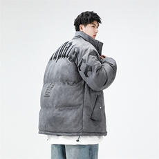 麂皮绒棉衣男潮流上衣港风加厚保暖宽松立领外套M0779-P100，男装棉衣，星座308B-2