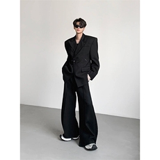 现货~廓形垫肩收腰西服男女休闲西装夹克外套X890-特P95，男装夹克，星座1004-3