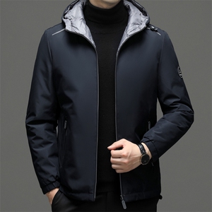 QDA801钱塘2020-2中年男士冬季厚款连帽百搭简约羽绒服P175图片