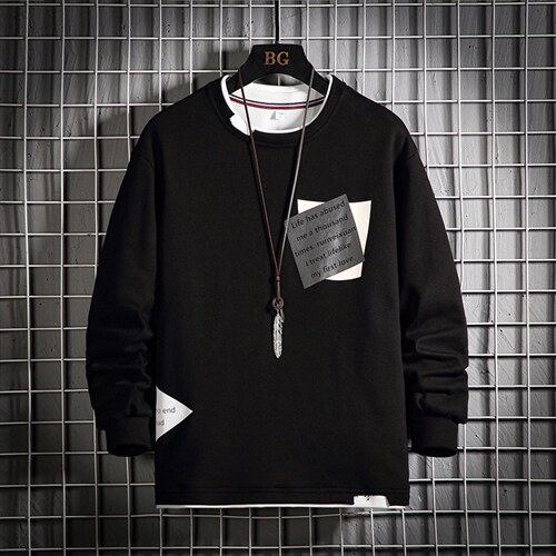 7XL-M长袖卫衣男2023春季新款宽松休闲胖子上衣加肥加大码控价68图片