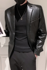 秋冬社会小伙皮衣夹克西装单西修身西服A236-XZ-159-P130，男装夹克，电商A236