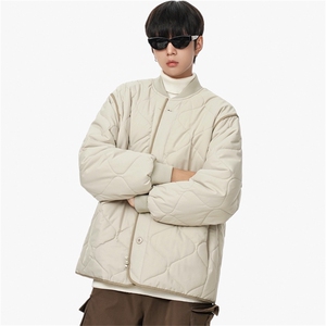 1506/M6081/P80 冬季情侣棉衣薄款立领棉服男葫芦格棉袄外套2图片
