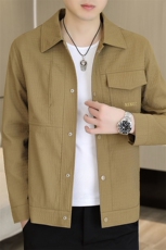 春季新款男士翻领纯色休闲百搭夹克外套上衣男805P90，男装夹克，电商B226-2（原B217-2）