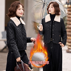 2025冬季新款现货时尚潮流加绒加毛领保暖皮衣外套，女装皮衣，1C078