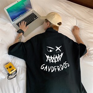 ！夏款港风冰丝衬衣男黑寸衫男白短袖衬衫男DXC284-P30图片
