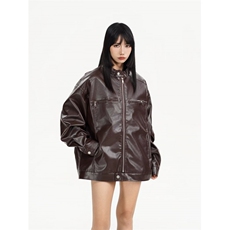 1506/QY10330/P61欧美街头潮流宽松机车服皮衣男潮痞帅气高级感，男装皮衣，星座1506