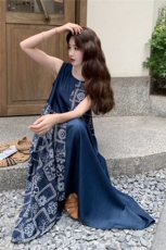 【新款】设计感拼接连衣裙女夏季长裙2C353/8675/P120/K178，女装连衣裙，2C353