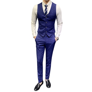 男士马甲套装背心春秋季伴郎服兄弟装新郎结婚礼服团西服马甲裤图片