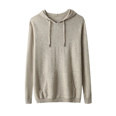 轻奢山羊绒男士高端纯色连帽羊绒衫保暖舒适秋冬，男装羊毛衫，台绒羊绒