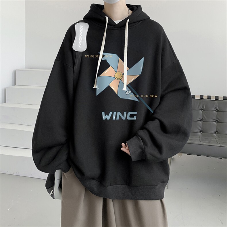 连帽卫衣男大码运动服帽衫外套WY2112-P35加绒款P40,男装卫衣,电商A040
