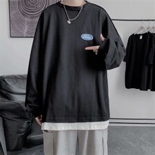 假两件卫衣男ins秋季学生宽松外套情侣百搭潮流港风潮牌WY541-P30,男装卫衣,星座1008
