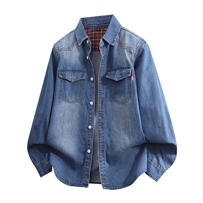春秋季流行男士牛仔衬衣时尚休闲长袖衬衫外套XZ310B-3-CY913-P55，男装衬衫，星座310B-3