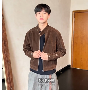 9226-P102 美式复古高级感鹿皮绒外套男士春秋冬季款潮牌痞帅图片