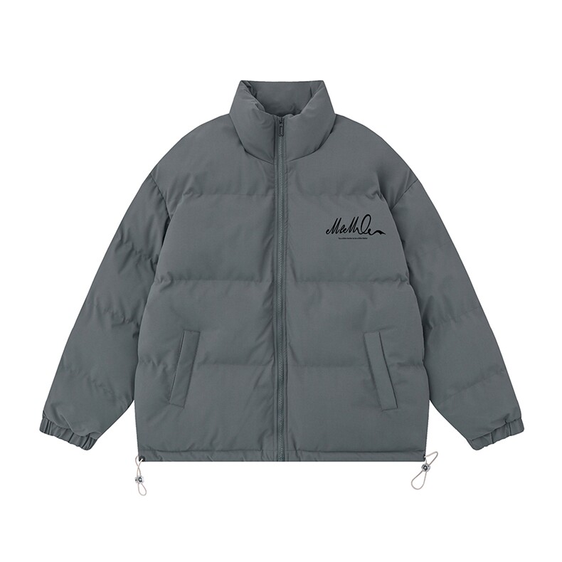白底新款冬季时尚百搭立领潮流美式棉服外套MY62064P85控118,男装棉衣,电商A268-1