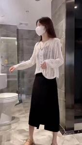 针织三件套装图片