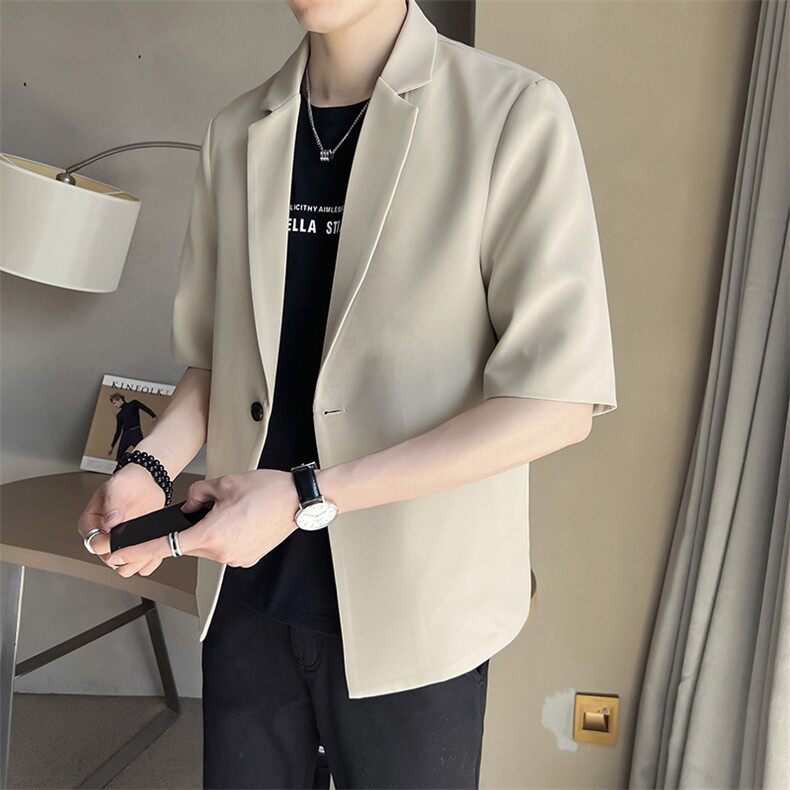 店主风~秋季中袖西装垂感外套X801/P85,男装西服套装,电商B331