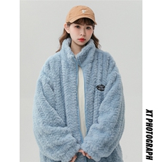 兔毛棉衣外套加厚棉服厚夹克港风日系棉袄1016-1W65P145K188，男装夹克，星座1016-1（原电商B408-1）
