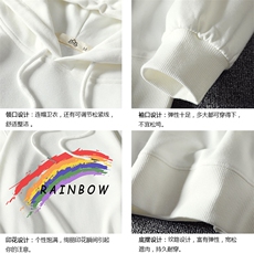 WY2064-P40纯棉连帽卫衣男大码运动帽衫宽松薄外套男麒麟风，男装卫衣，电商A040A