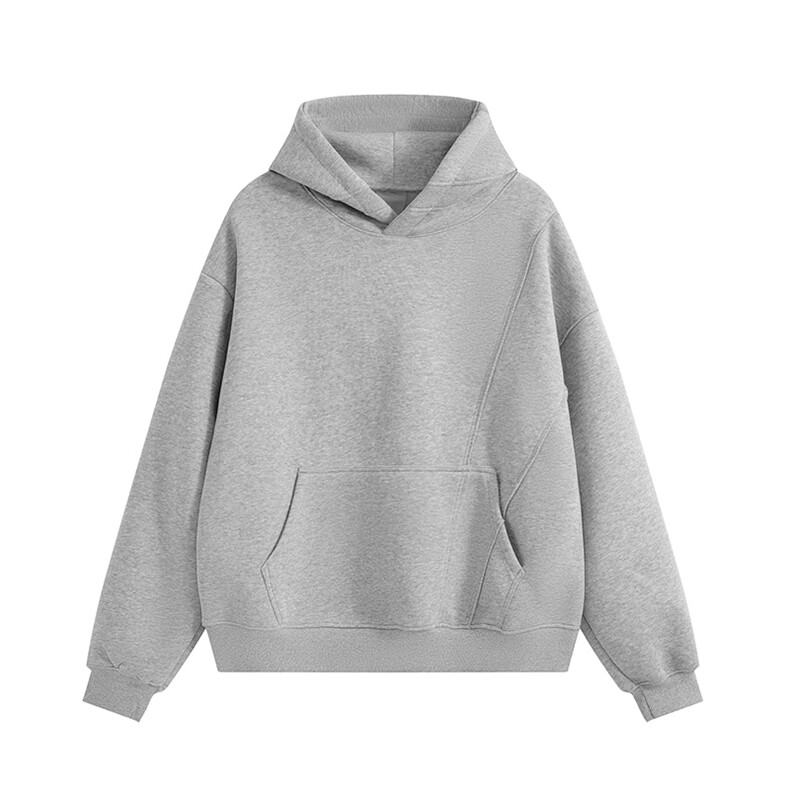 重磅65棉无帽绳450克拼接连帽卫衣硬挺短宽套头外套男RH5306-P52，女装短外套，星座610B-1