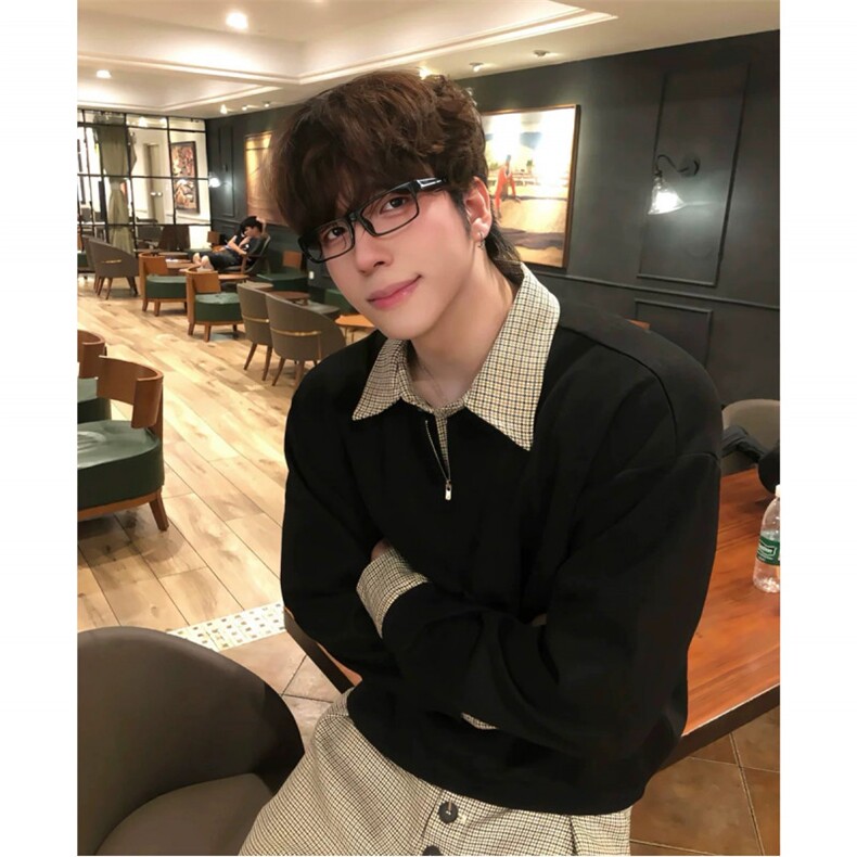 网图！2026春季新款百搭潮流美式长袖T恤男假两件卫衣C26008-TP48，男装T恤，电商C213(原B265)