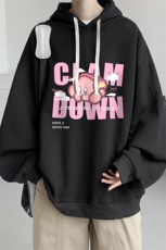 连帽卫衣男大码运动服帽衫外套WY2318-P35加绒款-P40，男装卫衣，电商A040
