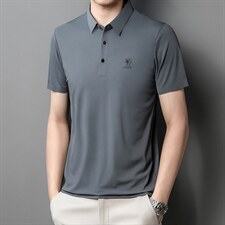 青年夏季2022无缝男士短袖POLO衫透气时髦商务潮流半袖上衣P65，男装Polo衫，星座1105-3