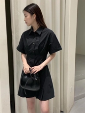 气质收腰显瘦设计连衣裙，女装连衣裙，L·H·X