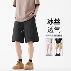 2025夏季新款潮流气孔设计宽松休闲五分裤B315-K24175-特p25-控48，男装牛仔裤，电商B315