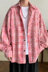 四季星座212A-C655批60控88长袖刺绣格子扎染衬衫男上衣现货，男装衬衫，星座212A（原A324）