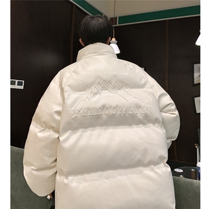 港风鳄鱼纹钢印字母设计棉衣大码潮流休闲棉衣男MY77728P128控168图片