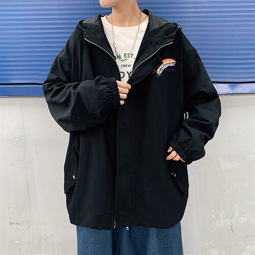 JK41064-P85纯棉连帽夹克男士大码工装夹克男外套男,男装夹克,电商A040