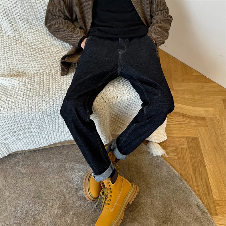 双色牛仔裤男搭配马丁靴韩版潮流弹力显瘦裤子B381-2/870/P68,男装牛仔裤,电商B381-2