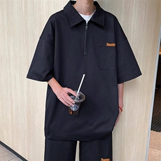 青少年衬衫冰丝套装酷帅男装一套，男装衬衫，星座506A