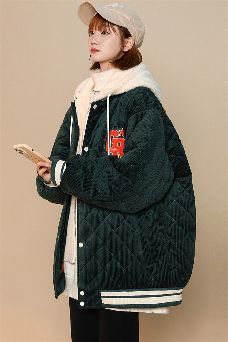 冬款中性风时尚毛巾绣棉服假两件连帽外套男士8135-P140控价178,男装棉衣,电商A441-1