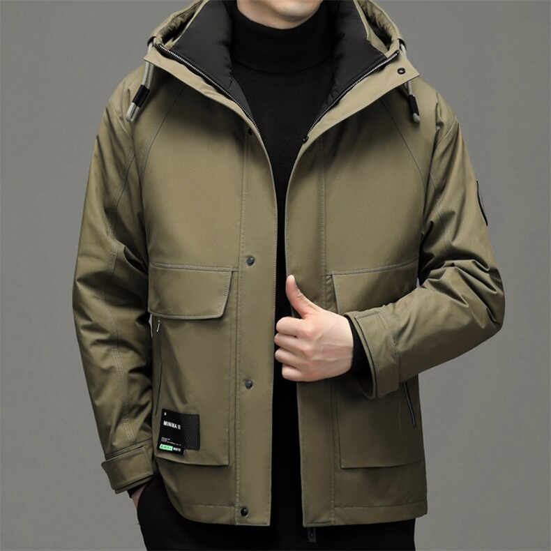 DF6850钱塘2020-2中年男士冬季厚款商务休闲连帽羽绒服P290,男装羽绒服,钱塘207-2