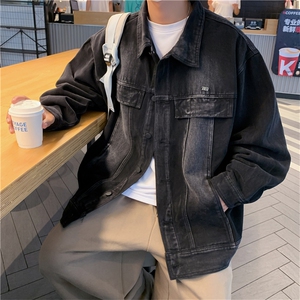 美式复古做旧水洗牛仔外套男女嘻哈宽松潮百搭情侣夹克JK885-P68图片
