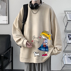 麂皮绒卫衣男大码重磅长袖t恤男JW81415-P35，男装卫衣，电商A040