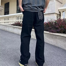 黑色牛仔裤男生宽松直筒长裤显瘦显高长裤子牛仔裤网图NZK332-P45，男装牛仔裤，星座302B-2