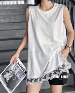 夏季新款花边背心,女装背心吊带,娇姿百合