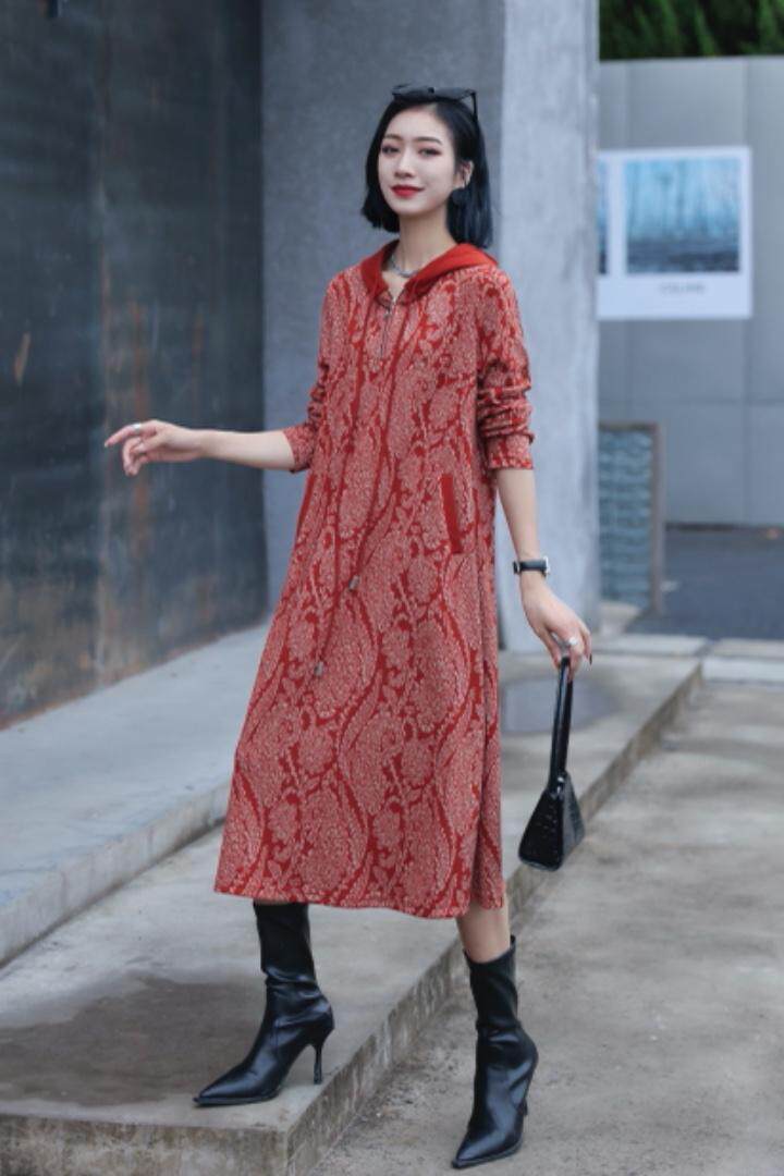 提花貂绒裙，其它，FEIZI 飞子