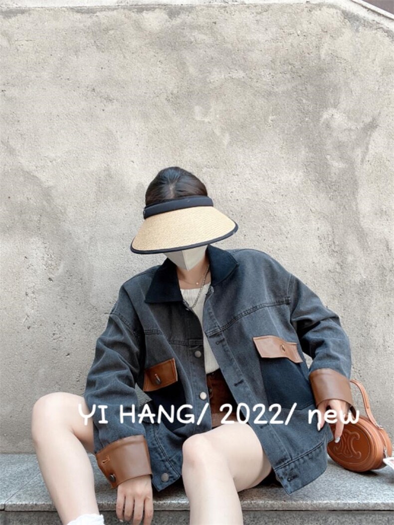 牛仔拼皮外套超，其它，一杭