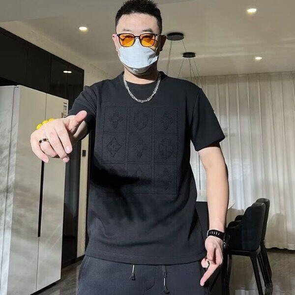 夏季2025年新款男士百搭短袖T恤上衣服半袖男潮流宽松简约时尚潮,男装T恤,星座506A